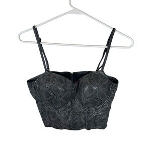 Say What? Black & Grey Snake Print Bustier